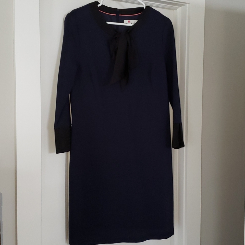 Boden 3/4 sleeve bow tie dress